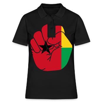 Drapeau Guinée Bissau cadeau kriol kiriol - Polo Femme - noir - Devant - Ailine (174cm)
