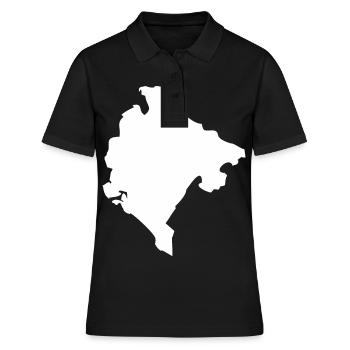 Montenegro map flag - Women's Polo Shirt - black - Front - Ailine (174cm)