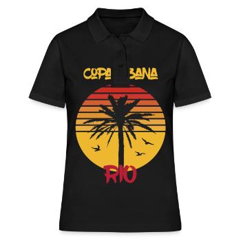 Rio Surf Copacabana Palm Holiday Beach Ocean - Polo Femme - noir - Devant - Ailine (174cm)