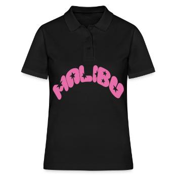Malibu Californie Palmiers Rétro Océan Surf - Polo Femme - noir - Devant - Ailine (174cm)