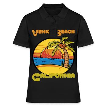 Venice Beach Sunset Holiday California Pa - Polo Femme - noir - Devant - Ailine (174cm)