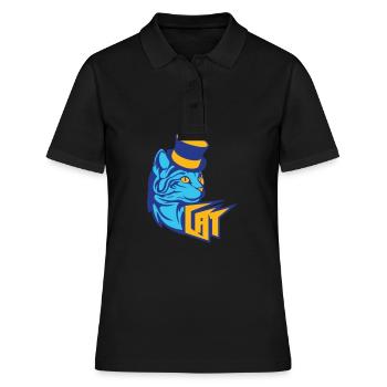 Chat bleu / chat bleu - Polo Femme - noir - Devant - Ailine (174cm)