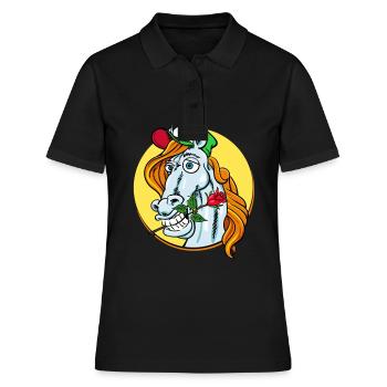 Romeo Lover Horse (horse) - Women's Polo Shirt - black - Front - Ailine (174cm)