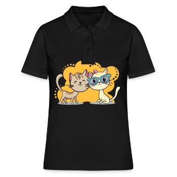 Amour de chat - Polo Femme - noir - Devant - Ailine (174cm)