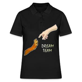 Dream Team - Frauen Polo Shirt - Schwarz - Vorne - Ailine (174cm)