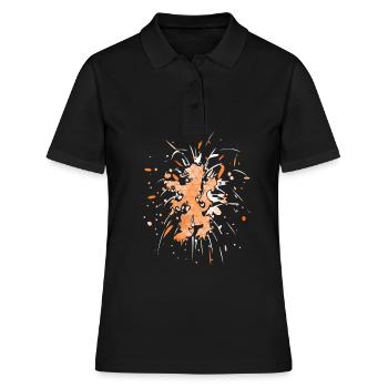 Lion orange de Hollande - Polo Femme - noir - Devant - Ailine (174cm)