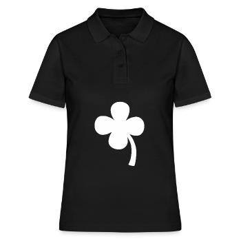 Graphic Clover Leaf - Frauen Polo Shirt - Schwarz - Vorne - Ailine (174cm)