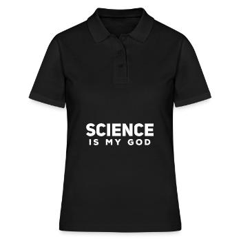 Science Athéisme - Polo Femme - noir - Devant - Ailine (174cm)