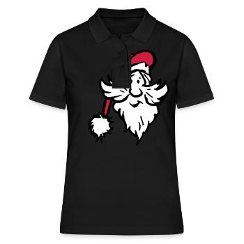 Christmas man icon - Women's Polo Shirt - black - Front - Ailine (174cm)