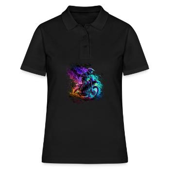 Badass motocross riders in cool colors - Women's Polo Shirt - black - Front - Ailine (174cm)