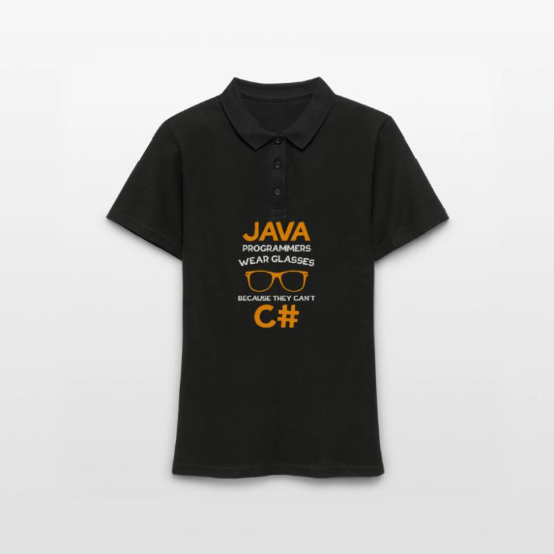 Java Programmers wear Glasses C# Programmer Frauen Polo Shirt