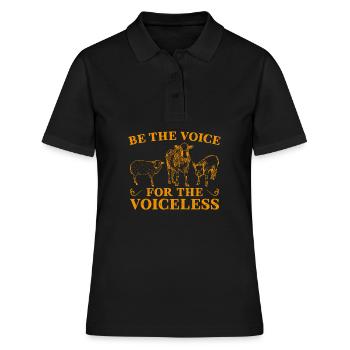 Soyez la voix du cadeau pour la protection des animaux sans voix - Polo Femme - noir - Devant - Ailine (174cm)