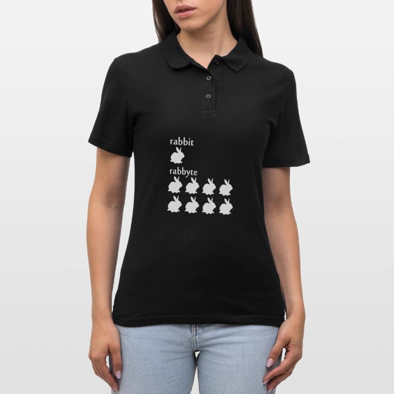 Programmer computer scientist byte rabbit gift Women's Polo Shirt