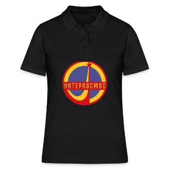 Interkosmos Sputnik Weltraum UdSSR Geschenk - Frauen Polo Shirt - Schwarz - Vorne - Ailine (174cm)