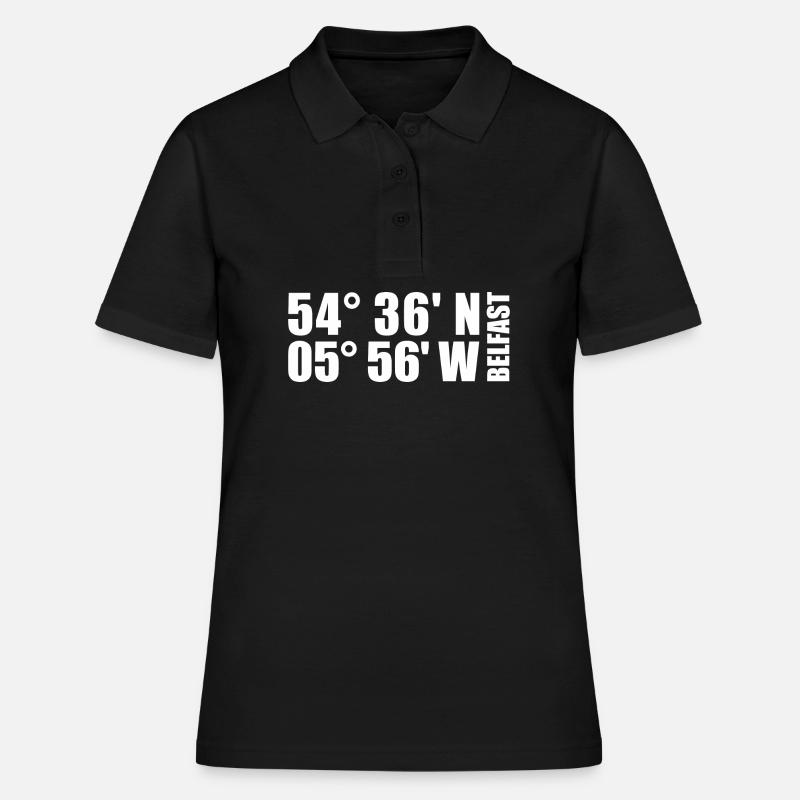 Belfast Coordinates - Women's Polo Shirt - black