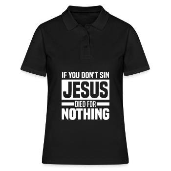 Anti-religion - Polo Femme - noir - Devant - Ailine (174cm)