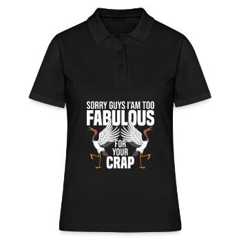 Kanadakranich - Frauen Polo Shirt - Schwarz - Vorne - Ailine (174cm)