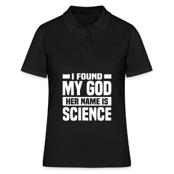 Atheisten Sprüche | Atheismus Skeptiker Geschenke - Frauen Polo Shirt - Schwarz - Vorne - Ailine (174cm)