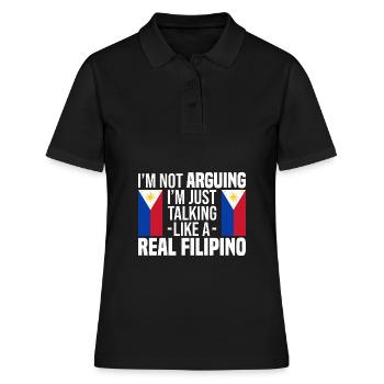 Philippinen - Frauen Polo Shirt - Schwarz - Vorne - Ailine (174cm)