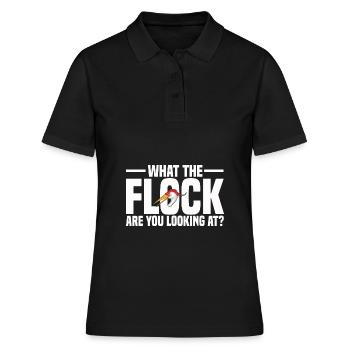 Vogelbeobachter | Kanadakranich Vögel Geschenkidee - Frauen Polo Shirt - Schwarz - Vorne - Ailine (174cm)