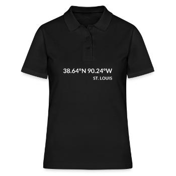 Coordonnées St. Louis, Missouri, États-Unis - Polo Femme - noir - Devant - Ailine (174cm)