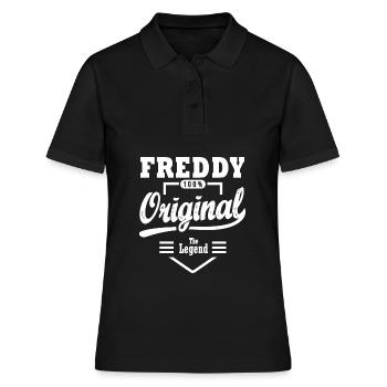 Freddy Geschenk Original Personalisierter Name Freddy - Frauen Polo Shirt - Schwarz - Vorne - Ailine (174cm)