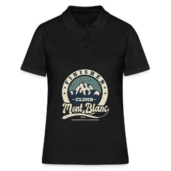 Bergsteigen Finisher Mont Blanc Bergsport - Frauen Polo Shirt - Schwarz - Vorne - Ailine (174cm)