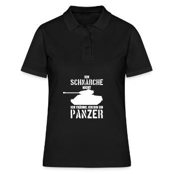 BUNDESWEHR SOLDAT PANZER BUND SOLDATEN - Frauen Polo Shirt - Schwarz - Vorne - Ailine (174cm)