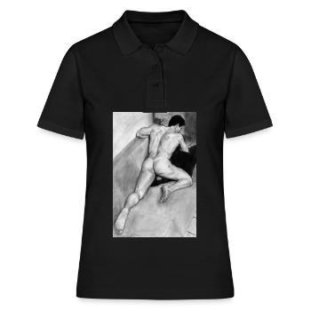 Arschmann Bleistift - Frauen Polo Shirt - Schwarz - Vorne - Ailine (174cm)