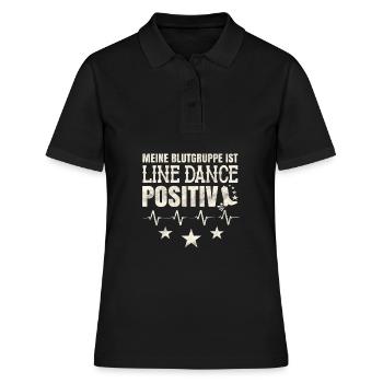 Linedance T-shirt, Geschenk, Geschenkidee, Girl - Frauen Polo Shirt - Schwarz - Vorne - Ailine (174cm)