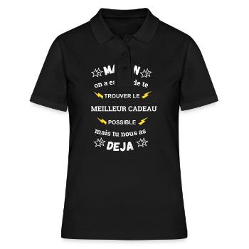 Mom, Best Mother's Day Gift - Women's Polo Shirt - black - Front - Ailine (174cm)