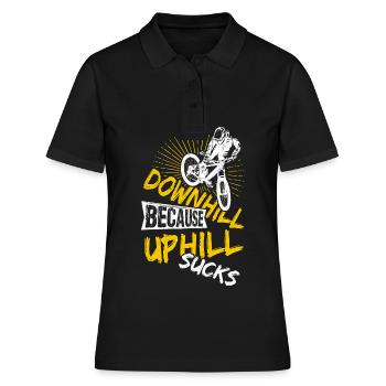 VTT Cyclisme Vélo Cadeau Rétro Vélo VTT - Polo Femme - noir - Devant - Ailine (174cm)