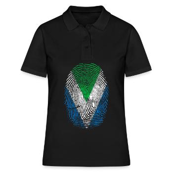 Fingerabdruck Vegan Veganer Fingerprint Geschenk - Frauen Polo Shirt - Schwarz - Vorne - Ailine (174cm)
