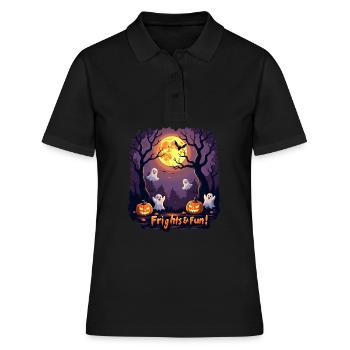 Frayeurs et amusement ! Frayeur et amusement ! - Polo Femme - noir - Devant - Ailine (174cm)