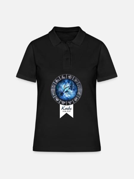 Astrologie Sternzeichen Krebs - Frauen Polo Shirt - Schwarz