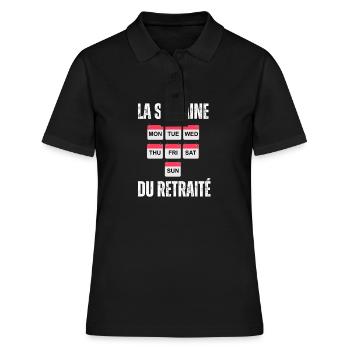 la semaine du retraité - Polo Femme - noir - Devant - Ailine (174cm)