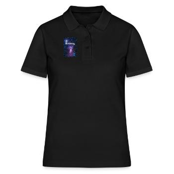 Galaxy Wort Universum Sterne Milchstraße Geschenk - Frauen Polo Shirt - Schwarz - Vorne - Ailine (174cm)