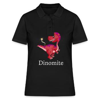 Dino mite - Frauen Polo Shirt - Schwarz - Vorne - Ailine (174cm)