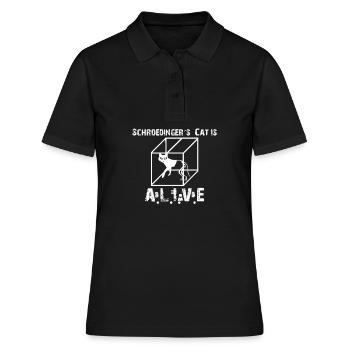 Schrödingers Katze - Schroedinger´s Cat Big Bang - Frauen Polo Shirt - Schwarz - Vorne - Ailine (174cm)