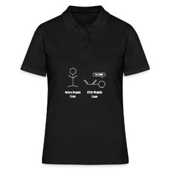 Organic Chemistry Student Exam Gift - Women's Polo Shirt - black - Front - Ailine (174cm)