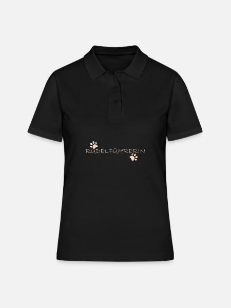 Hunde Pfote Rudel Hundehalter Spruch Geschenk - Frauen Polo Shirt - Schwarz