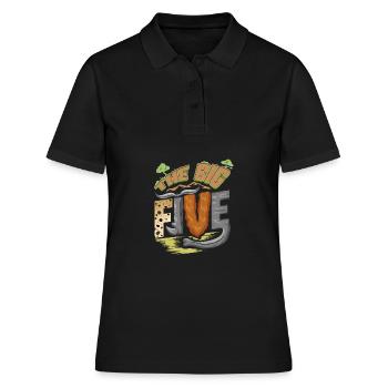 The BIG FIVE - Frauen Polo Shirt - Schwarz - Vorne - Ailine (174cm)