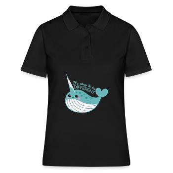C’est normal d’être différent - Polo Femme - noir - Devant - Ailine (174cm)