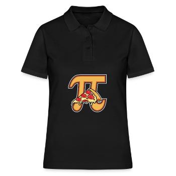 Pizza Pi maths - Polo Femme - noir - Devant - Ailine (174cm)