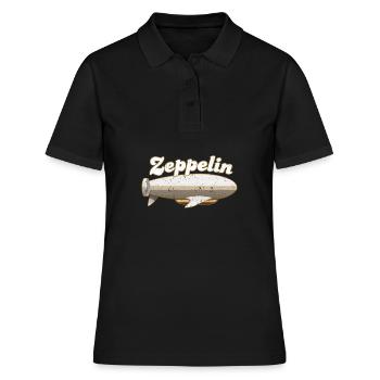 Zeppelin und Luftschiff - Frauen Polo Shirt - Schwarz - Vorne - Ailine (174cm)