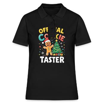Official Cookie Taster - Frauen Polo Shirt - Schwarz - Vorne - Ailine (174cm)