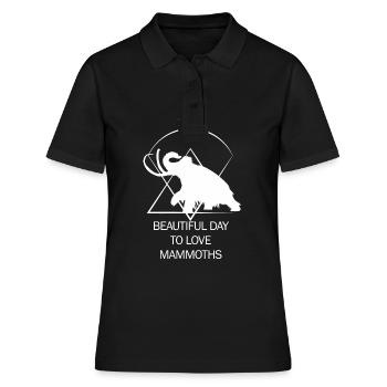 Drôle de mammouth Âge de pierre Conception de l’âge de glace Préhistorique - Polo Femme - noir - Devant - Ailine (174cm)