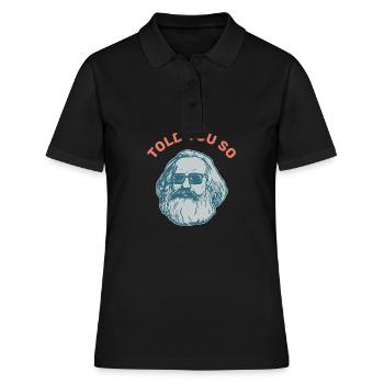 Told you so Cadeau Karl Marx Marx marxisme Chemnitz - Polo Femme - noir - Devant - Ailine (174cm)