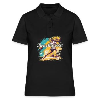 Beachvolleyball Frauen - Frauen Polo Shirt - Schwarz - Vorne - Ailine (174cm)