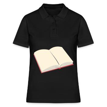 Offenes Buch - Frauen Polo Shirt - Schwarz - Vorne - Ailine (174cm)